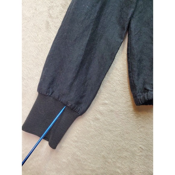 H&M Jacket Womens Size 6 Black Pockets Long Sleeve Hooded Drawstring Full Zipper - Picture 7 of 9